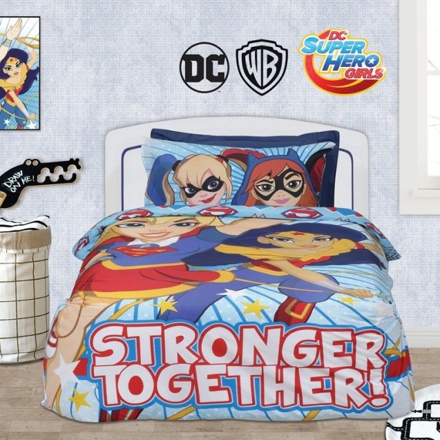 Σετ Παπλωματοθήκη Μονή Das Home Super Hero Girls 5005 160x240 Σετ Παπλωματοθήκη Μονή Das Home Super Hero Girls 5005 160x240