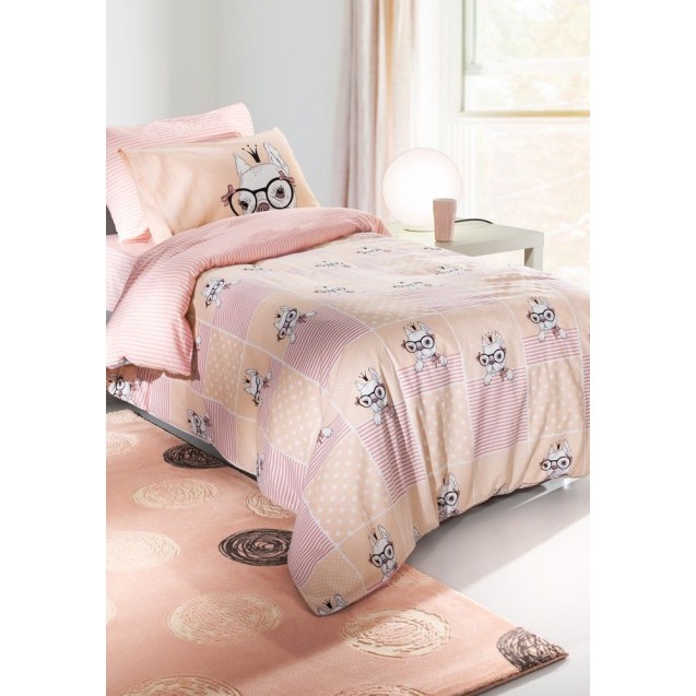Σετ Σεντόνια Μονά Saint-Clair Rosie Pink 160x260 Σετ Σεντόνια Μονά Saint-Clair Rosie Pink 160x260