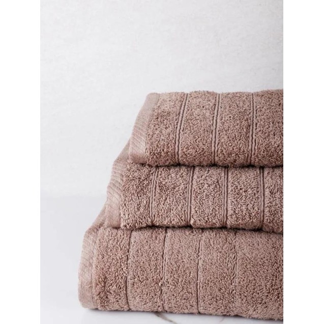 Σετ Πετσέτες 3 Τεμαχίων Anesis Cotton Pennie Mocca Σετ Πετσέτες 3 Τεμαχίων Anesis Cotton Pennie Mocca