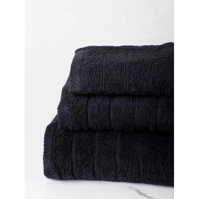 Σετ Πετσέτες 3 Τεμαχίων Anesis Cotton Pennie Μαύρο Σετ Πετσέτες 3 Τεμαχίων Anesis Cotton Pennie Μαύρο