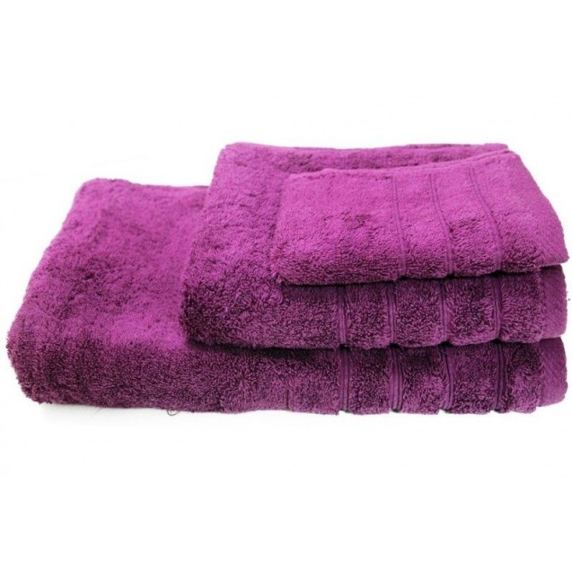 Σετ Πετσέτες 3 Τεμαχίων Anesis Cotton Pennie Μωβ Σετ Πετσέτες 3 Τεμαχίων Anesis Cotton Pennie Μωβ