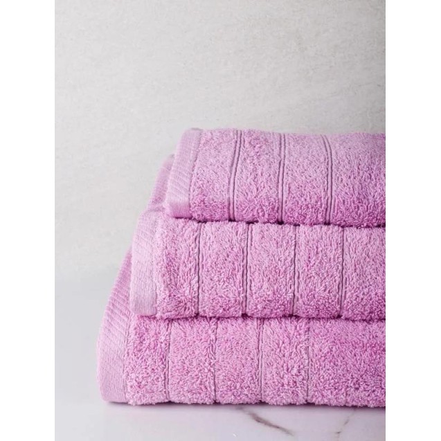 Σετ Πετσέτες 3 Τεμαχίων Anesis Cotton Pennie Λιλά Σετ Πετσέτες 3 Τεμαχίων Anesis Cotton Pennie Λιλά