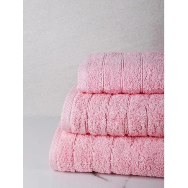 Σετ Πετσέτες 3 Τεμαχίων Anesis Cotton Pennie Ροζ Σετ Πετσέτες 3 Τεμαχίων Anesis Cotton Pennie Ροζ