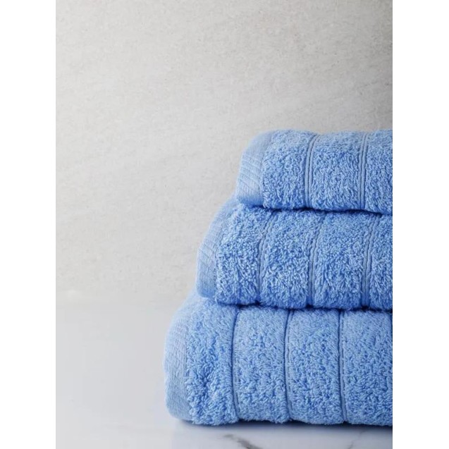 Σετ Πετσέτες 3 Τεμαχίων Anesis Cotton Pennie Σιέλ Σετ Πετσέτες 3 Τεμαχίων Anesis Cotton Pennie Σιέλ