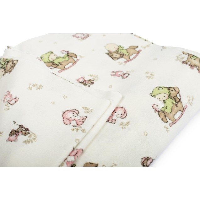 Σετ Σεντόνια Κούνιας Φανελένια Dimcol Baby 03 120x160 Σετ Σεντόνια Κούνιας Φανελένια Dimcol Baby 03 120x160