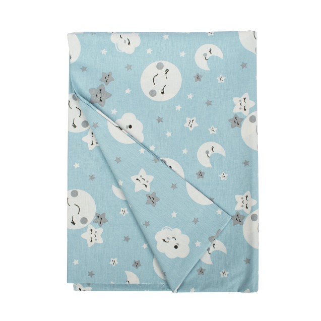 Σεντόνι Λίκνου Dimcol Smile 81 Blue 80x110 Σεντόνι Λίκνου Dimcol Smile 81 Blue 80x110