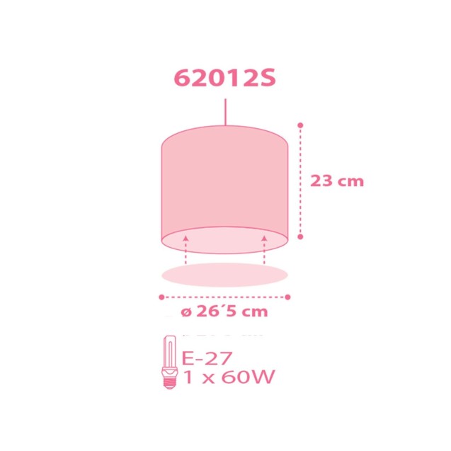 Παιδικό Φωτιστικό Οροφής Μονόφωτο Ango Sweet Dreams Pink 62012 S Παιδικό Φωτιστικό Οροφής Μονόφωτο Ango Sweet Dreams Pink 62012 S