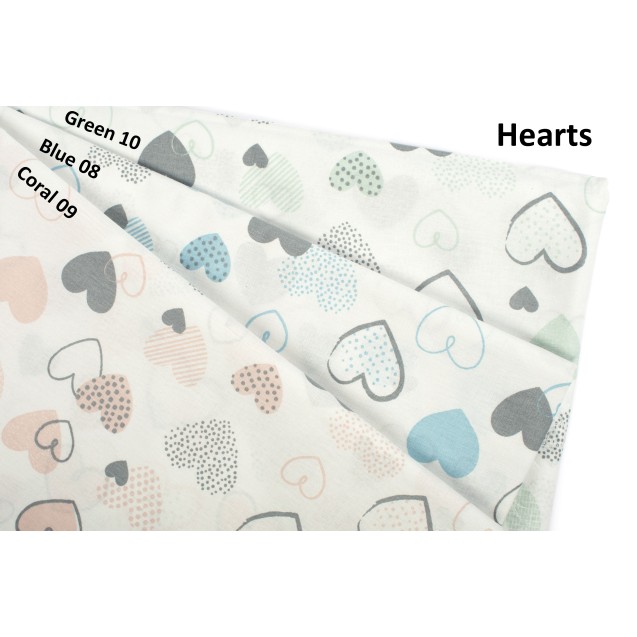 Μαξιλαροθήκη Dimcol Hearts 10 Green 50x70 Μαξιλαροθήκη Dimcol Hearts 10 Green 50x70
