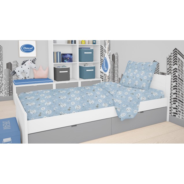 Μαξιλαροθήκη Dimcol Smile 81 Blue 50x70 Μαξιλαροθήκη Dimcol Smile 81 Blue 50x70