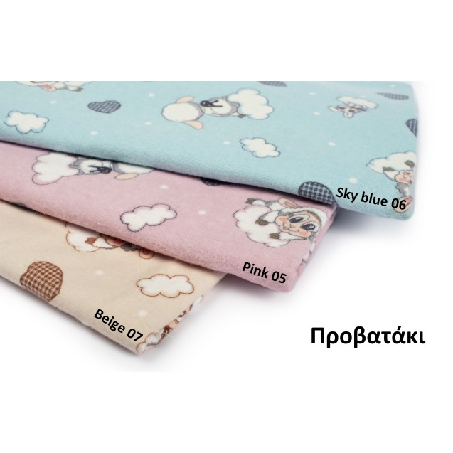 Μαξιλαροθήκη Φανελένια Dimcol Προβατάκι 06 Sky blue 50x70 Μαξιλαροθήκη Φανελένια Dimcol Προβατάκι 06 Sky blue 50x70