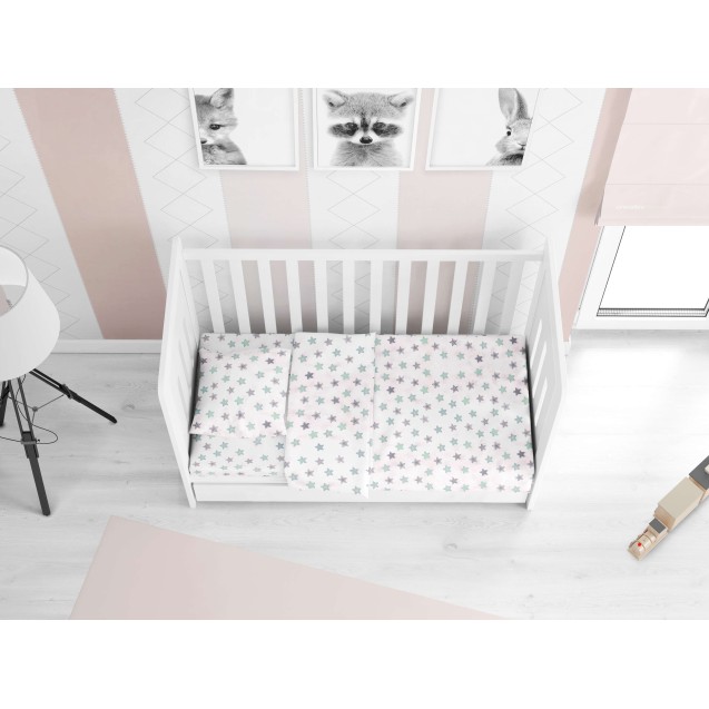 Βρεφική Παπλωματοθήκη Dimcol Star 101 Green 120x160 Βρεφική Παπλωματοθήκη Dimcol Star 101 Green 120x160