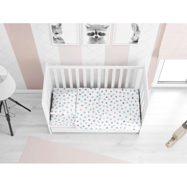 Βρεφική Παπλωματοθήκη Dimcol Star 104 Sky blue 120x160 Βρεφική Παπλωματοθήκη Dimcol Star 104 Sky blue 120x160