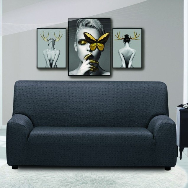 Ελαστικό Κάλυμμα Διθέσιου Sb Home Sabrina Grey Ελαστικό Κάλυμμα Διθέσιου Sb Home Sabrina Grey