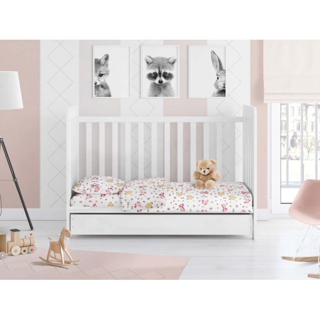 Βρεφική Μαξιλαροθήκη Dimcol Elephant 172 Pink 35x45 Βρεφική Μαξιλαροθήκη Dimcol Elephant 172 Pink 35x45