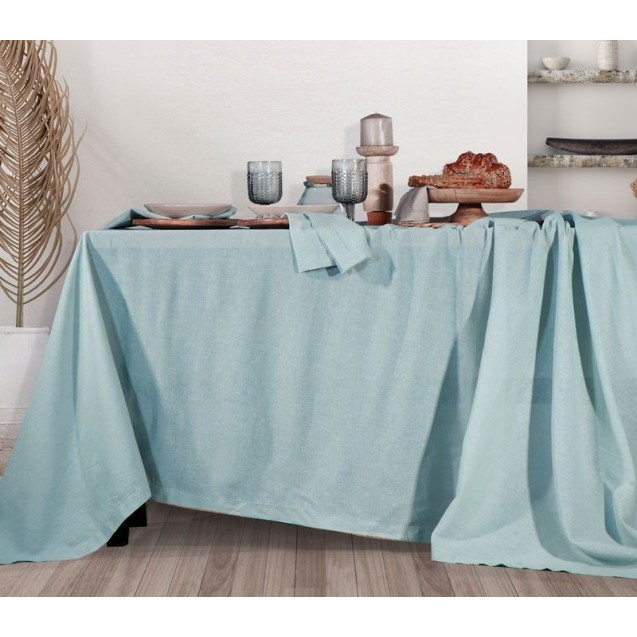 Τραπεζομάντηλο Nef-Nef Cotton-Linen 150x300 Aqua Τραπεζομάντηλο Nef-Nef Cotton-Linen 150x300 Aqua