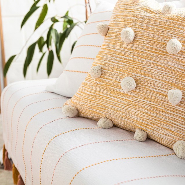 Μαξιλαροθήκη Διακόσμησης Gofis Home Pixxy 43x43 Mustard 555/10 Μαξιλαροθήκη Διακόσμησης Gofis Home Pixxy 43x43 Mustard 555/10