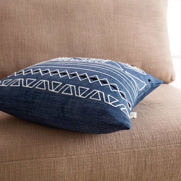 Μαξιλαροθήκη Διακόσμησης Gofis Home Edna 43x43 Blue Jean 162/01 Μαξιλαροθήκη Διακόσμησης Gofis Home Edna 43x43 Blue Jean 162/01