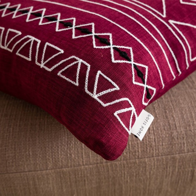 Μαξιλαροθήκη Διακόσμησης Gofis Home Edna 43x43 Red Leather 162/02 Μαξιλαροθήκη Διακόσμησης Gofis Home Edna 43x43 Red Leather 162/02