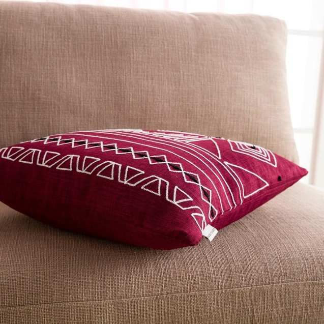 Μαξιλαροθήκη Διακόσμησης Gofis Home Edna 43x43 Red Leather 162/02 Μαξιλαροθήκη Διακόσμησης Gofis Home Edna 43x43 Red Leather 162/02