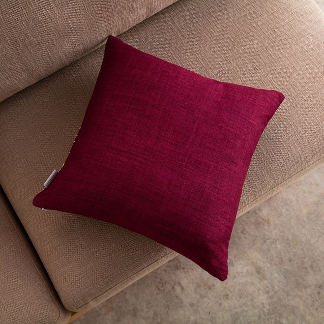 Μαξιλαροθήκη Διακόσμησης Gofis Home Edna 43x43 Red Leather 162/02 Μαξιλαροθήκη Διακόσμησης Gofis Home Edna 43x43 Red Leather 162/02