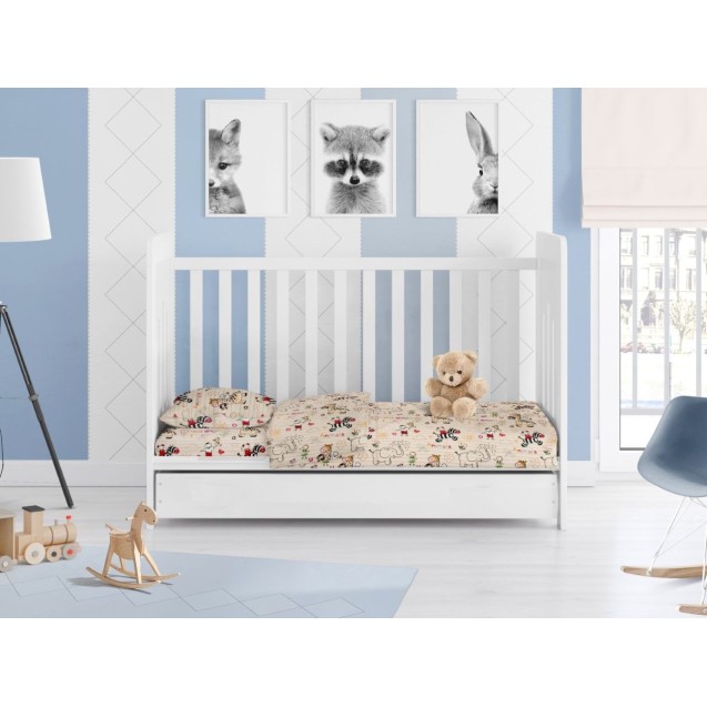 Βρεφική Παπλωματοθήκη Φανελένια Dimcol Africa 145 Beige 120x160 Βρεφική Παπλωματοθήκη Φανελένια Dimcol Africa 145 Beige 120x160