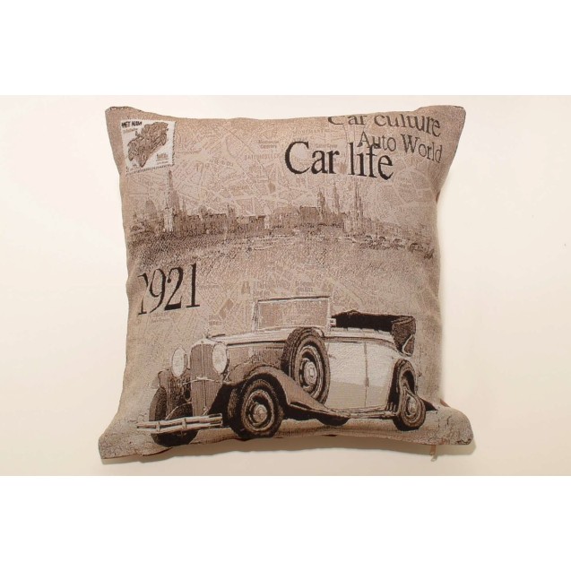 Μαξιλαροθήκη Διακόσμησης Silk Fashion Cars 2 Brown 45x45 Μαξιλαροθήκη Διακόσμησης Silk Fashion Cars 2 Brown 45x45