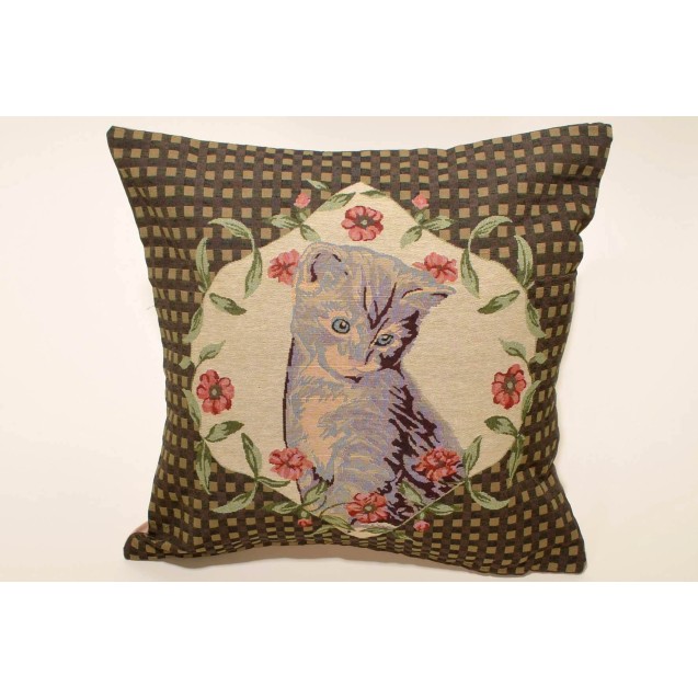Μαξιλαροθήκη Διακόσμησης Silk Fashion Roses Cat 45x45 Μαξιλαροθήκη Διακόσμησης Silk Fashion Roses Cat 45x45