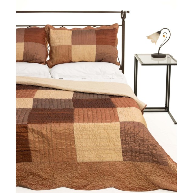 Σετ Κουβερλί Μονό Silk Fashion 6155 Καφέ 160x220 Σετ Κουβερλί Μονό Silk Fashion 6155 Καφέ 160x220
