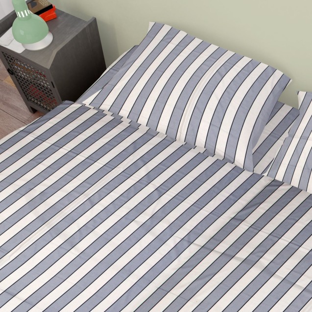 Σετ Σεντόνια Μονά 2 Τεμαχίων Dimcol Navy 158 160x240 Σετ Σεντόνια Μονά 2 Τεμαχίων Dimcol Navy 158 160x240