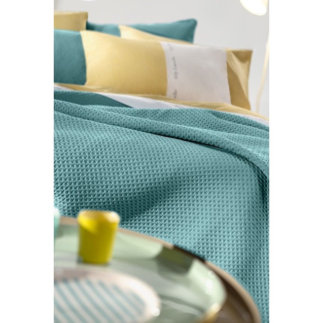 Σετ Κουβερλί Μονό 2 Τεμαχίων Guy Laroche Riva Petrol 160x240 Σετ Κουβερλί Μονό 2 Τεμαχίων Guy Laroche Riva Petrol 160x240