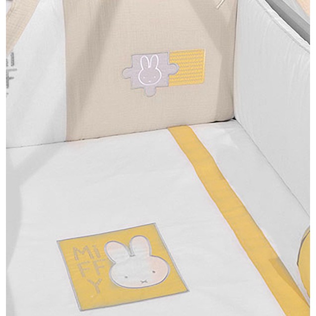 Σετ Προίκας 3 Τεμαχίων Miffy Μπεζ Des. 64 Σετ Προίκας 3 Τεμαχίων Miffy Μπεζ Des. 64