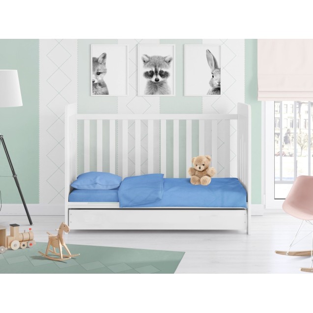 Παπλωματοθήκη Κούνιας Dimcol Solid 498 Sky Blue 120x160 Παπλωματοθήκη Κούνιας Dimcol Solid 498 Sky Blue 120x160