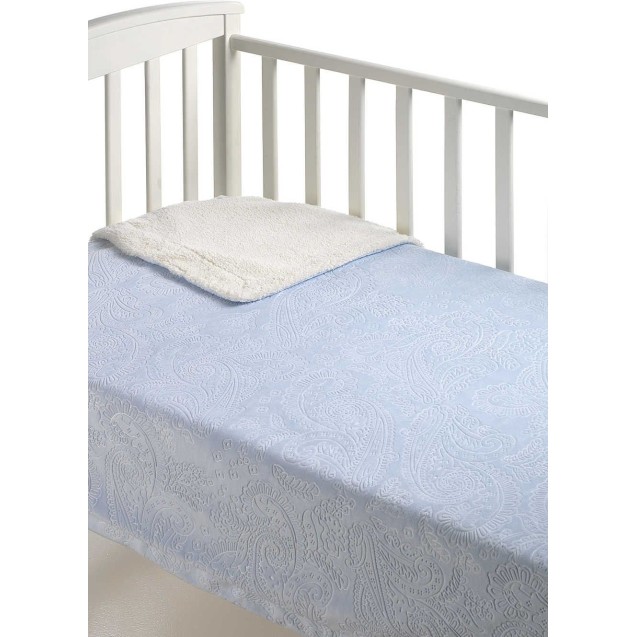 Κουβέρτα Κούνιας Morven Capricho B27 Σιέλ 110x140 Κουβέρτα Κούνιας Morven Capricho B27 Σιέλ 110x140