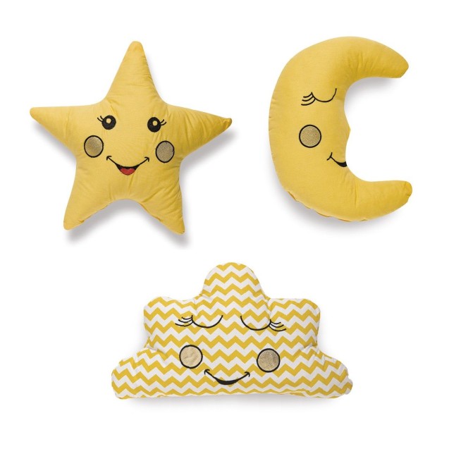 Σετ Μαξιλάρια Διακόσμησης 3 Τεμαχίων Sb Home Baby Deco Pillows Yellow Σετ Μαξιλάρια Διακόσμησης 3 Τεμαχίων Sb Home Baby Deco Pillows Yellow