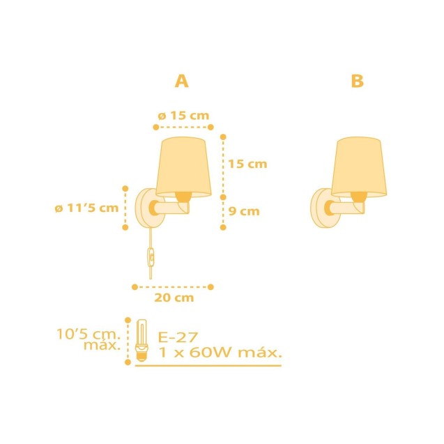 Παιδική Απλίκα Τοίχου Ango Starlight Yellow 82219 A Παιδική Απλίκα Τοίχου Ango Starlight Yellow 82219 A