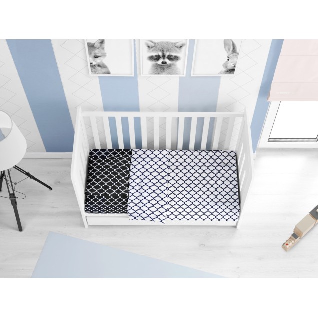 Σετ Σεντόνια Κούνιας 3 Τεμαχίων Dimcol Windows 177 Multi Dark Blue-White 120x160 Σετ Σεντόνια Κούνιας 3 Τεμαχίων Dimcol Windows 177 Multi Dark Blue-White 120x160