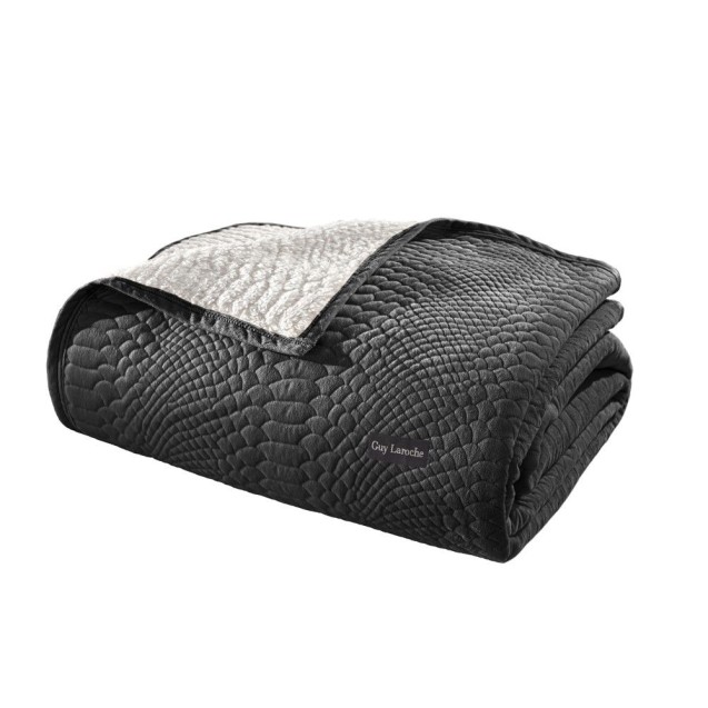 Σετ Κουβέρτα Μονή 2 Τεμαχίων Guy Laroche Capsule Anthracite 160x220 Σετ Κουβέρτα Μονή 2 Τεμαχίων Guy Laroche Capsule Anthracite 160x220