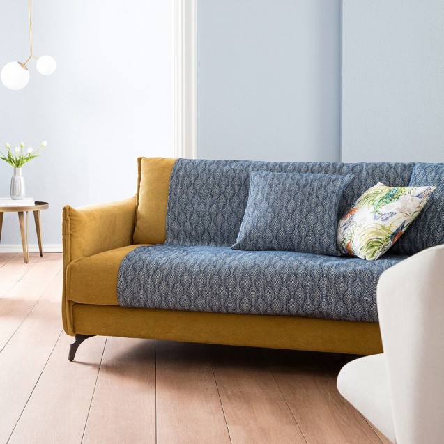 Ριχτάρι Τριθέσιου Gofis Home Peacock Royal Blue 935-3/01 180x310 Ριχτάρι Τριθέσιου Gofis Home Peacock Royal Blue 935-3/01 180x310