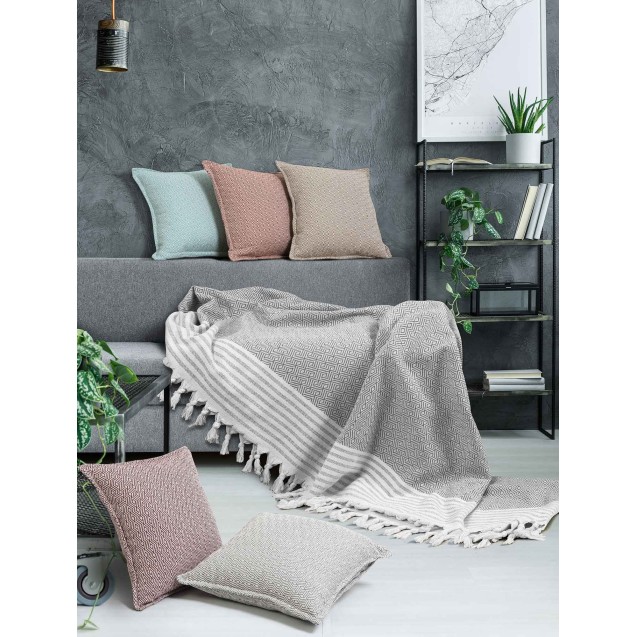 Μαξιλαροθήκη Διακόσμησης MADI Tent Grey 45x45 Μαξιλαροθήκη Διακόσμησης MADI Tent Grey 45x45