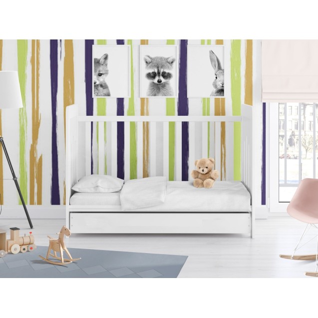 Παπλωματοθήκη Κούνιας Dimcol Solid 491 White 120x160 Παπλωματοθήκη Κούνιας Dimcol Solid 491 White 120x160