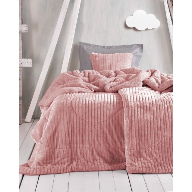 Κουβερτοπάπλωμα Υπέρδιπλο Rythmos Shabby Ροζ 220x240 Κουβερτοπάπλωμα Υπέρδιπλο Rythmos Shabby Ροζ 220x240