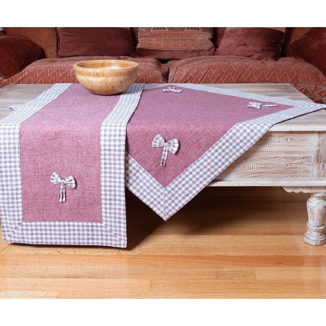 Τραπεζομάντηλο Silk Fashion Bow Μωβ 140x180 Τραπεζομάντηλο Silk Fashion Bow Μωβ 140x180