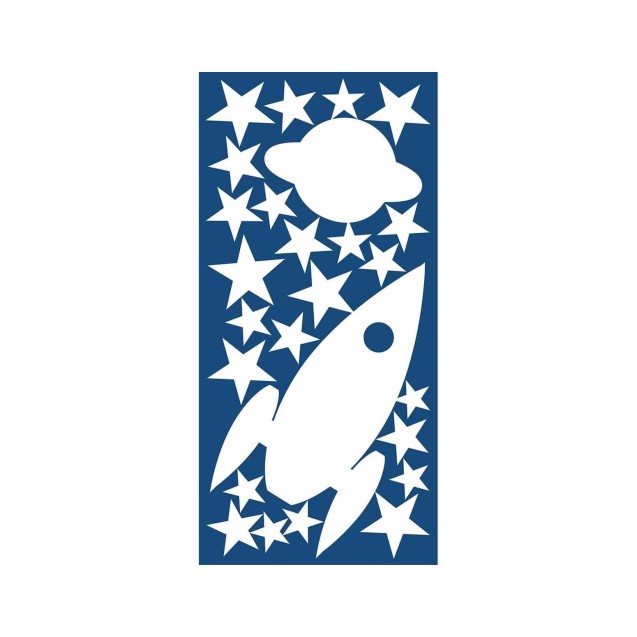 Αυτοκόλλητα Φωσφορίζοντα Ango Rocket & Stars Small 77226 Αυτοκόλλητα Φωσφορίζοντα Ango Rocket & Stars Small 77226