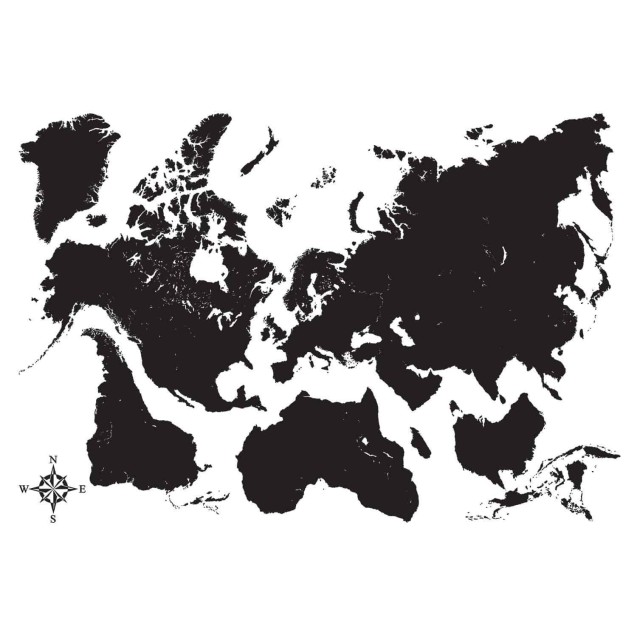 Αυτοκόλλητα Βινυλίου Large Για Τοίχο Ango Black Map 44214 Αυτοκόλλητα Βινυλίου Large Για Τοίχο Ango Black Map 44214