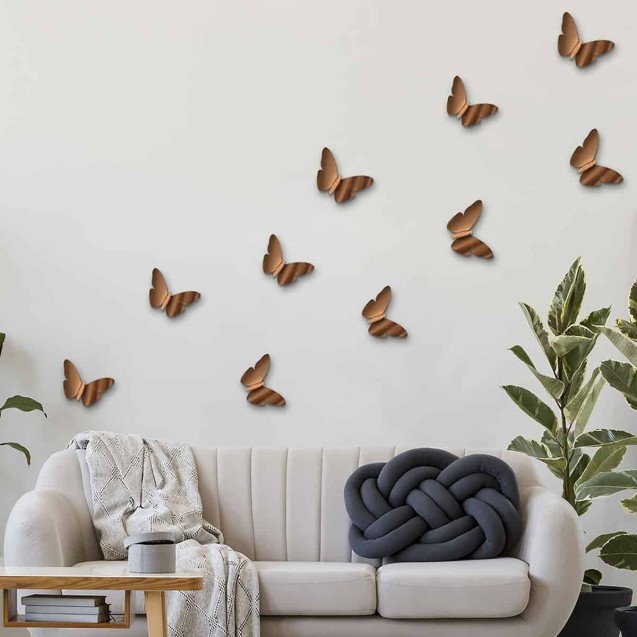 Αυτοκόλλητα 3D Πολυπροπυλενίου Ango Bronze Butterflies 24013 Αυτοκόλλητα 3D Πολυπροπυλενίου Ango Bronze Butterflies 24013