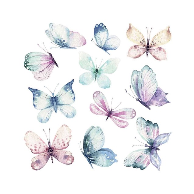 Αυτοκόλλητα Βινυλίου Για Τοίχο Medium Ango Watercolour Butterflies 54117 Αυτοκόλλητα Βινυλίου Για Τοίχο Medium Ango Watercolour Butterflies 54117