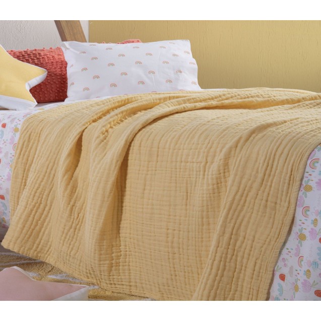 Κουβέρτα Κούνιας Nef-Nef Whisper Yellow 110x150 Κουβέρτα Κούνιας Nef-Nef Whisper Yellow 110x150