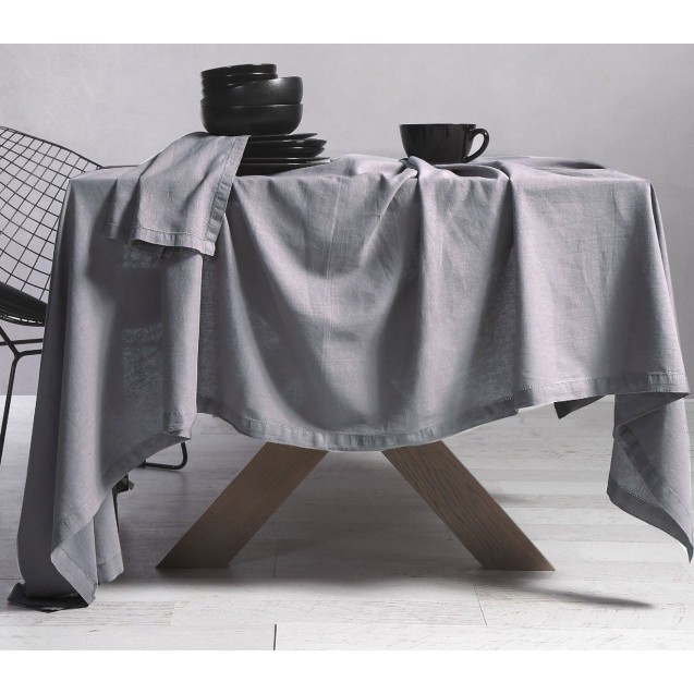 Τραπεζομάντηλο Nef-Nef Cotton Linen Silver 150x300 Τραπεζομάντηλο Nef-Nef Cotton Linen Silver 150x300