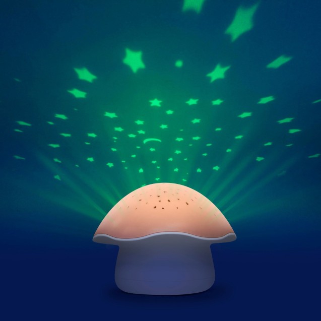 Μουσικός Προβολέας Pabobo Mushroom Stars Pink BR76567 Μουσικός Προβολέας Pabobo Mushroom Stars Pink BR76567