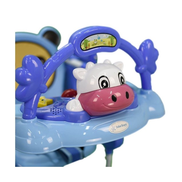 Παιδική Κούνια Bebe Stars Cow Blue 021-181 Παιδική Κούνια Bebe Stars Cow Blue 021-181